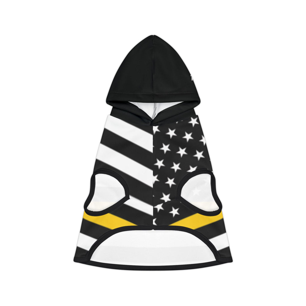 K9 Dispatcher Support Hoodie – Thin Gold Line Flag Design