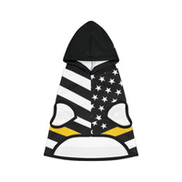 K9 Dispatcher Support Hoodie – Thin Gold Line Flag Design