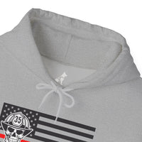 Firefighter Skull Thin Red Line Flag Hoodie Sweatshirt