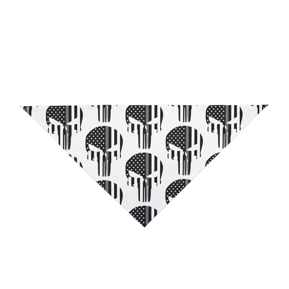 Thin Silver Line Flag Punisher Dog Bandana