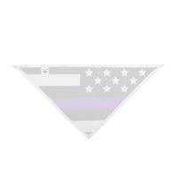 Security Thin Purple Line Flag Dog Bandana