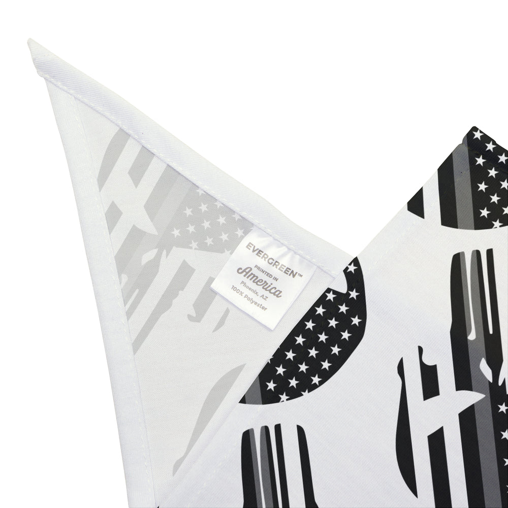 Thin Silver Line Flag Punisher Dog Bandana