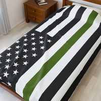Thin Green Line flag blanket