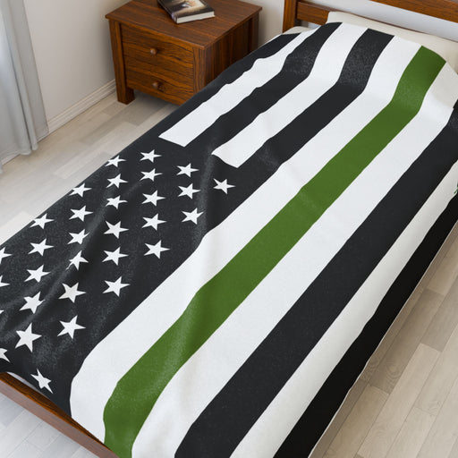 Thin Green Line flag blanket