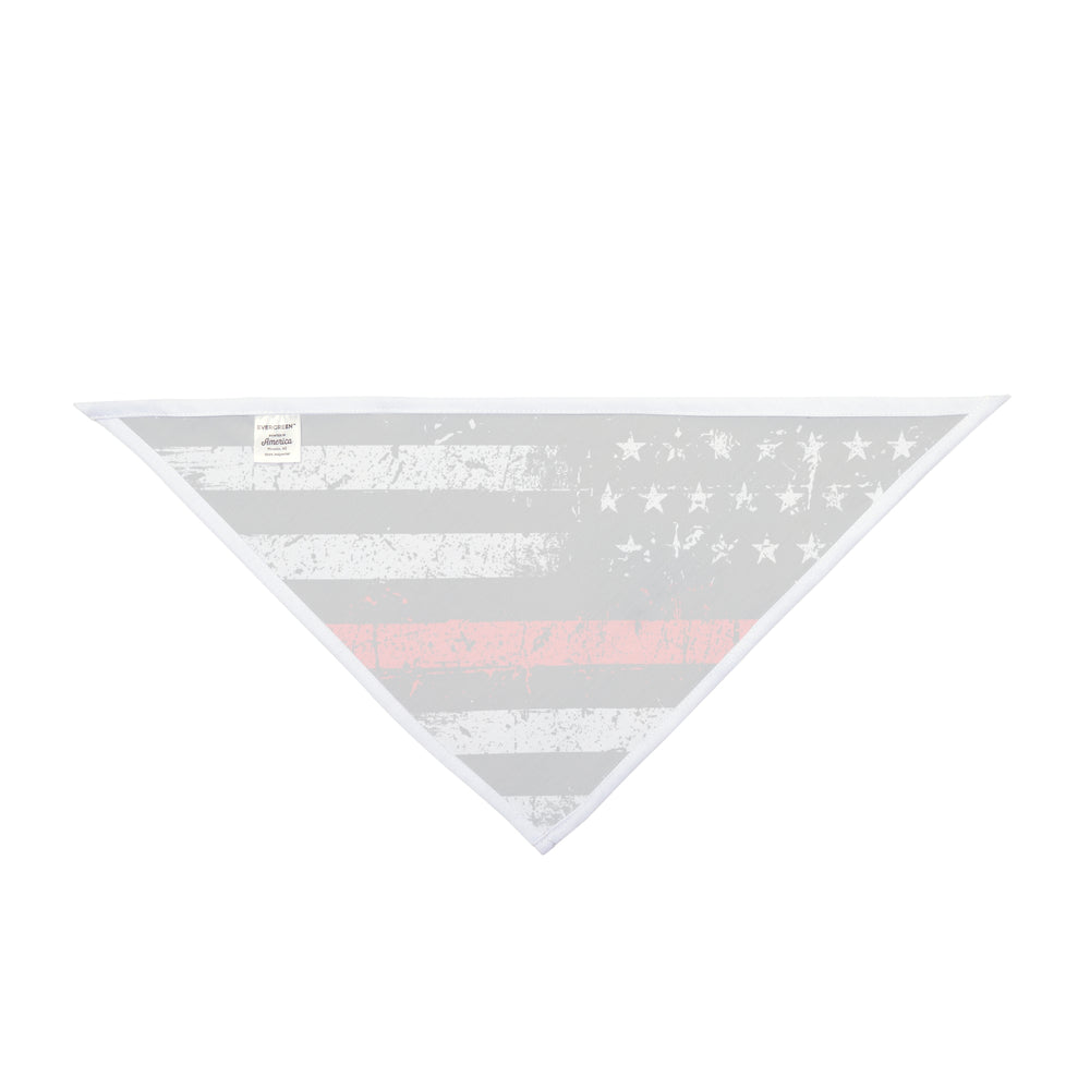 Distressed Thin Red Line Flag Dog Bandana