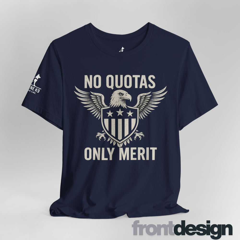 No Quotas, Only Merit – Eagle & Shield Patriot Tee