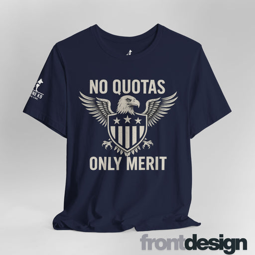 No Quotas, Only Merit – Eagle & Shield Patriot Tee