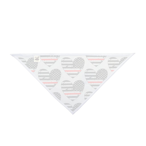 Heart Shaped Thin Red Line Flag Dog Bandana