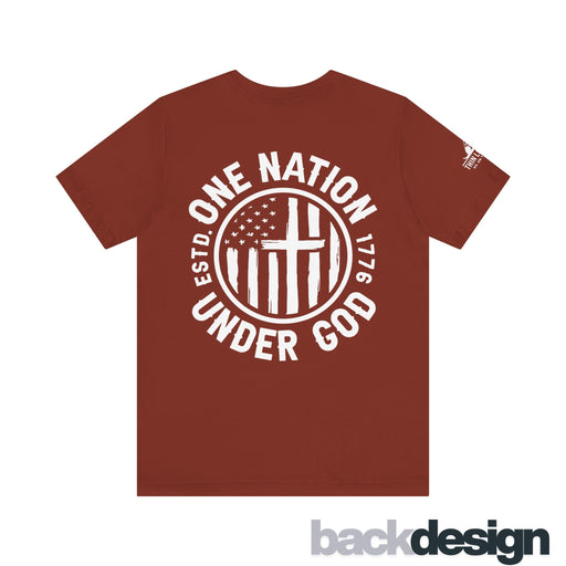 One Nation Under God Tshirt | American Flag and Cross