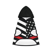 Thin Red Line Flag Firefighter Dog Hoodie