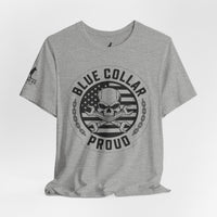 Blue Collar Proud – Skull & Wrenches Flag Tee