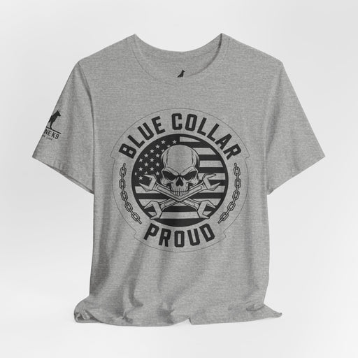 Blue Collar Proud – Skull & Wrenches Flag Tee