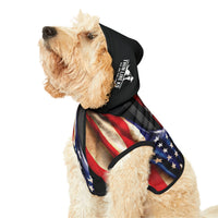 Firefighter Cross and Flag Dog Hoodie Sweatshirt
