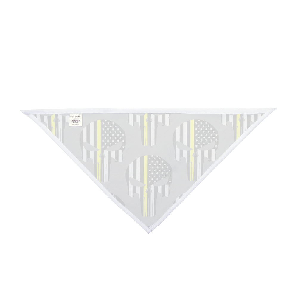 Punisher Thin Gold Line Dog Bandana