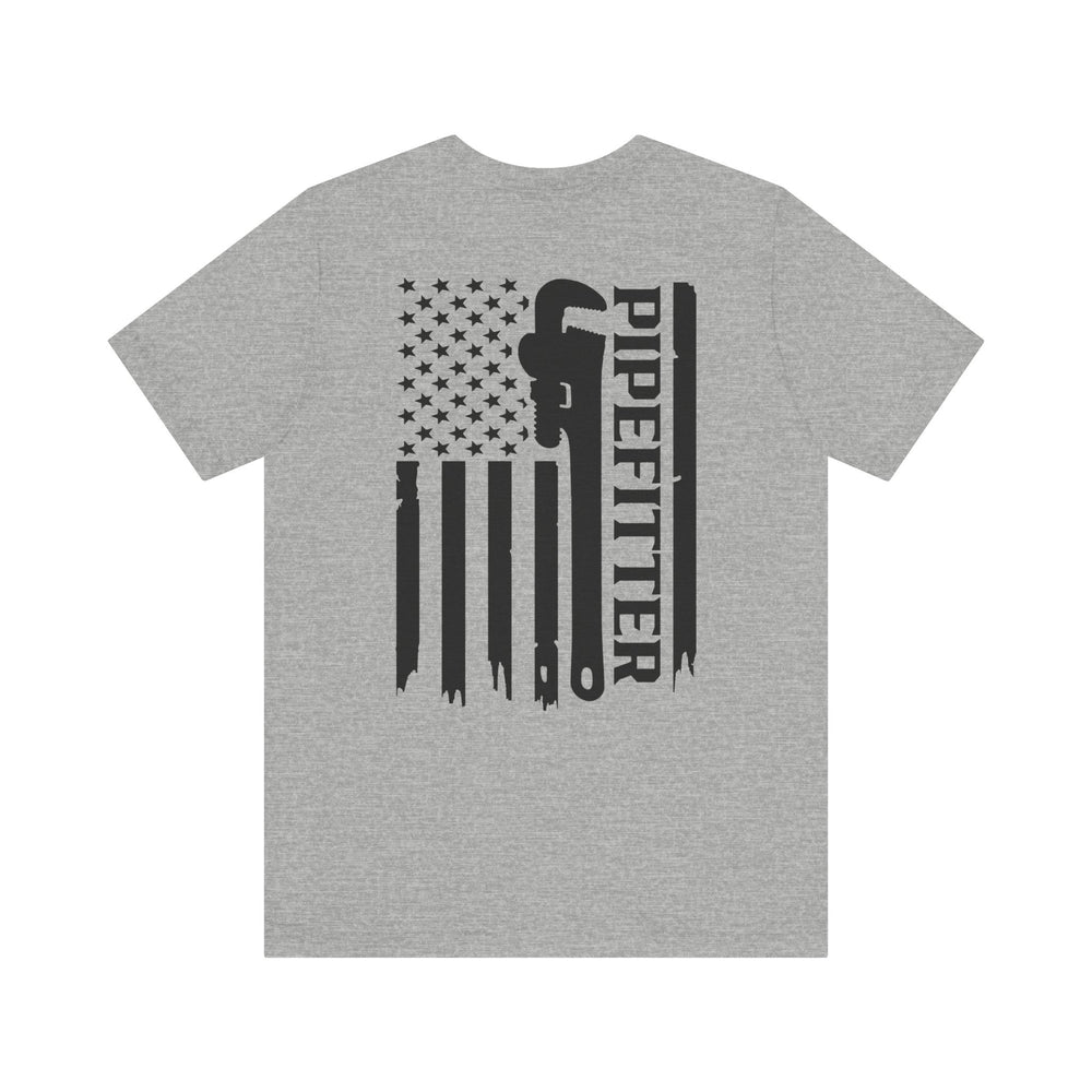 Pipefitter Pride – American Flag Trades Tee