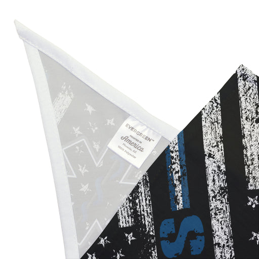 K9 EMT Dog Bandana – Thin White Line with EMS & Blue Line Support