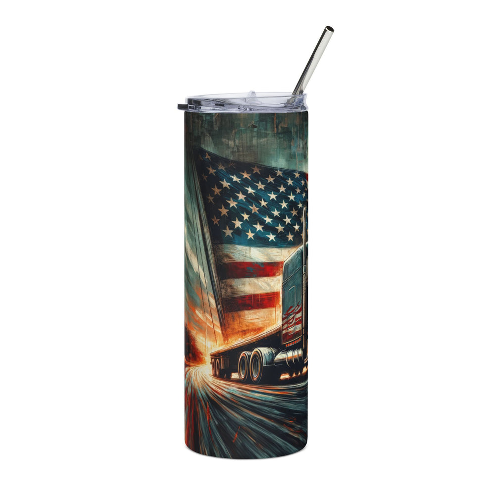 Trucking Through America Tumbler – 20oz Patriotic Hauler Edition