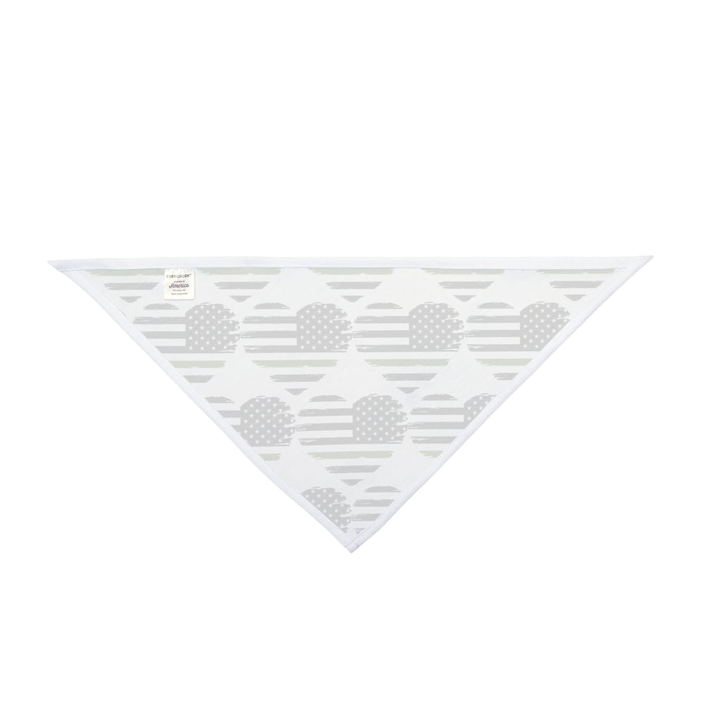 Thin Green Line Heart Dog Bandana