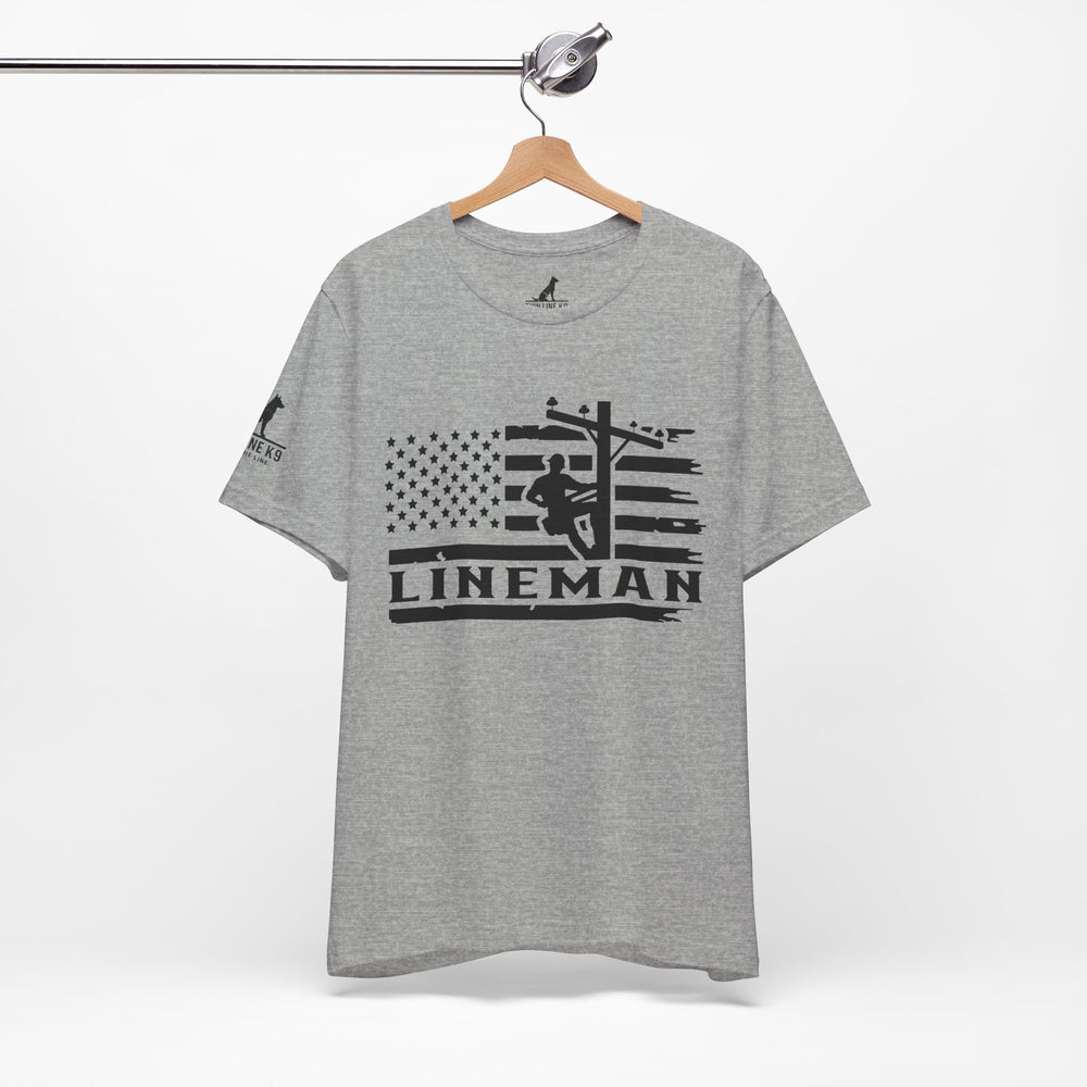 Lineman Flag Tee – High Voltage Hero Edition