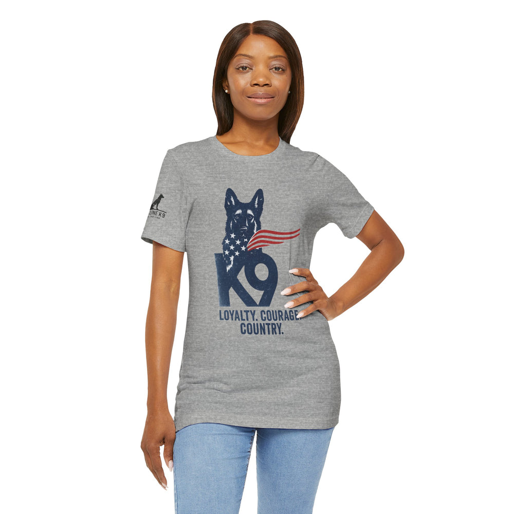K9 Working Dog American Flag T-shirt