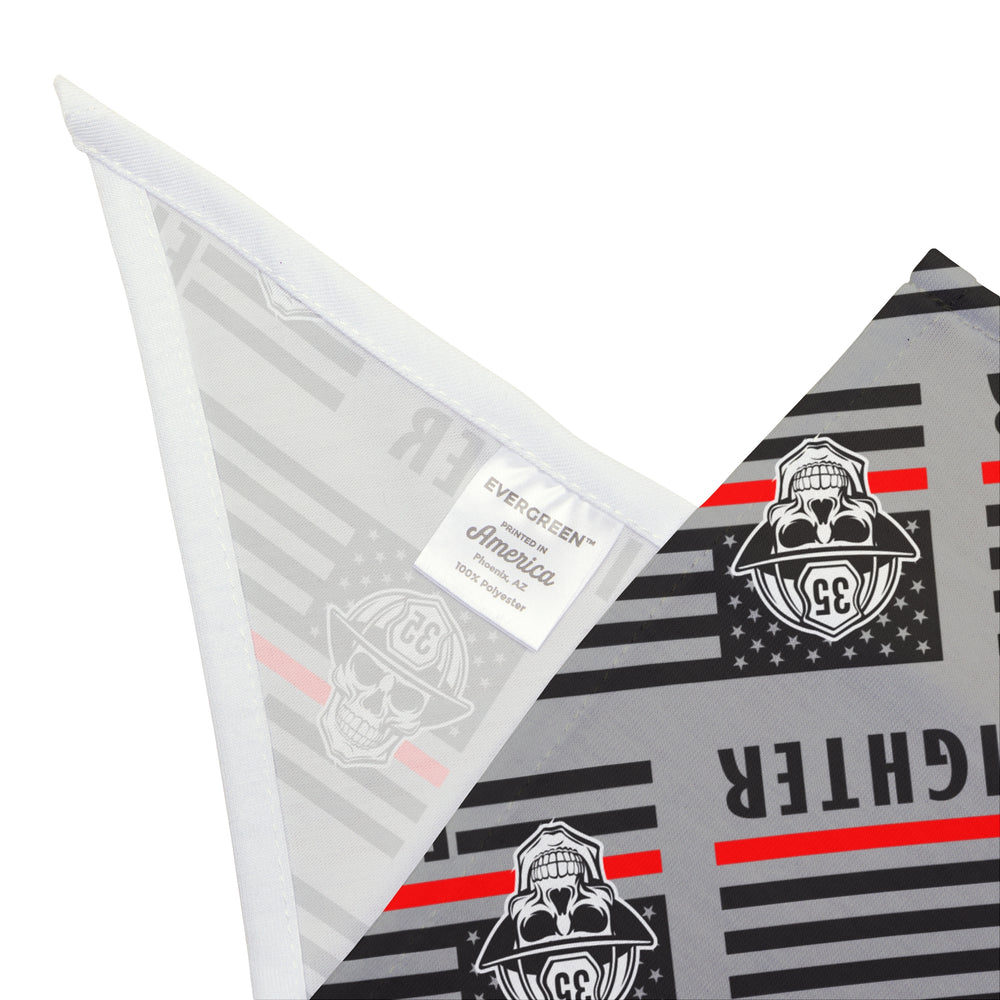 Thin Red Line Flag Dog Bandana | I Heart Fire Fighters | Pet Accessories | Support Fire K9 | Fire Fighter Gift