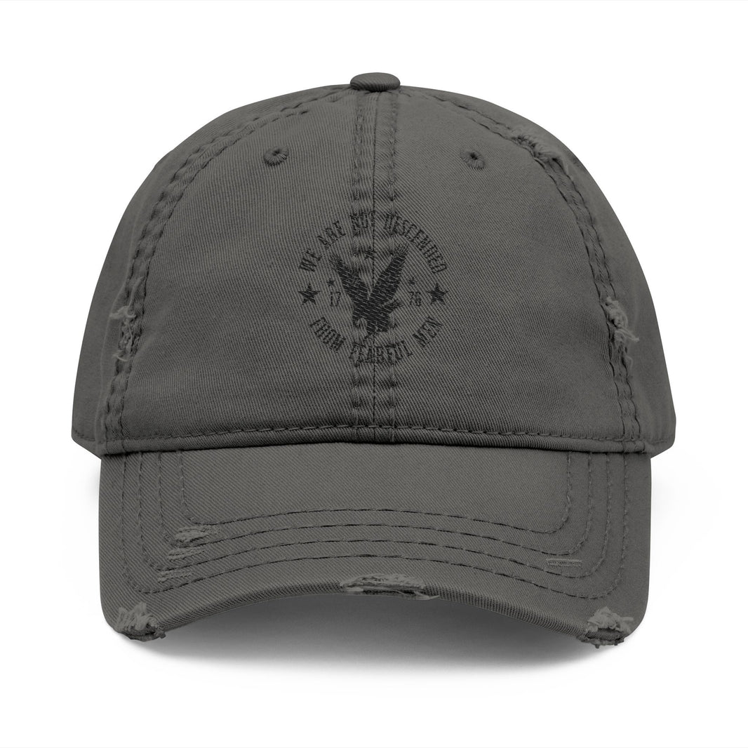 image Embroidered Hat - 'We Are Not Descended from Fearful Men' Design