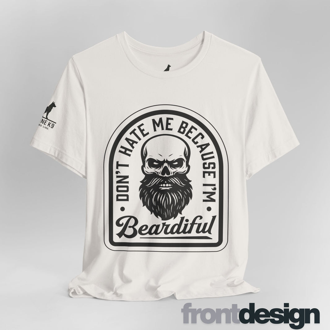 image Don’t Hate Me Because I’m Beardiful – Skull Beard Tee