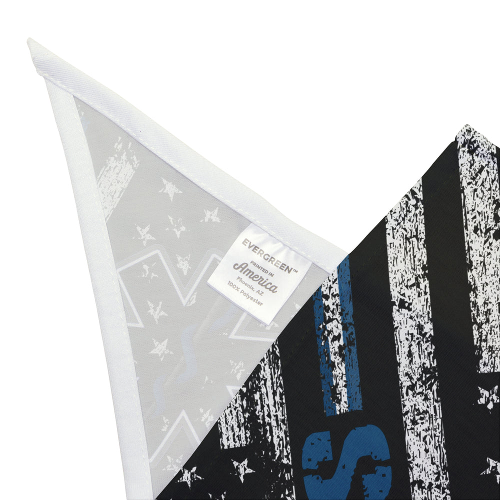 K9 EMT Dog Bandana – Thin White Line with EMS & Blue Line Support