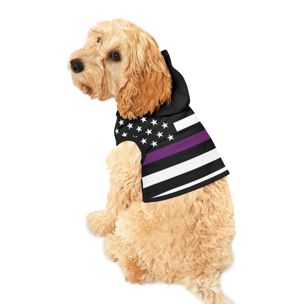 Thin Purple Line Flag Dog Hoodie