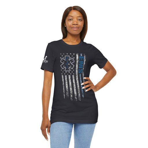 EMS American Flag T-Shirt - Thin White Line