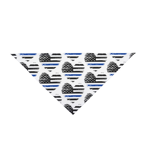 Thin Blue Line Flag Heart Dog Bandana