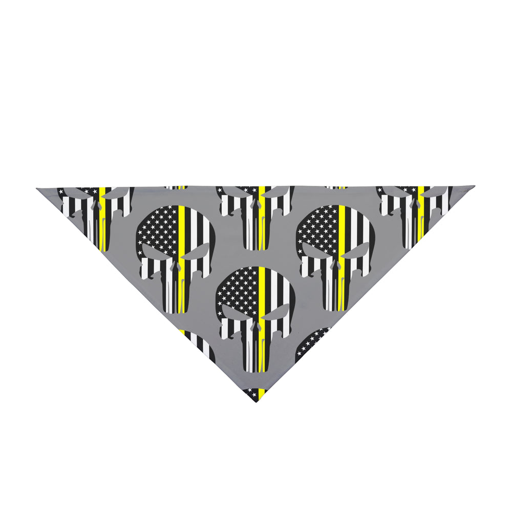 Punisher Thin Gold Line Dog Bandana