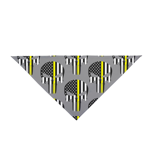 Punisher Thin Gold Line Dog Bandana