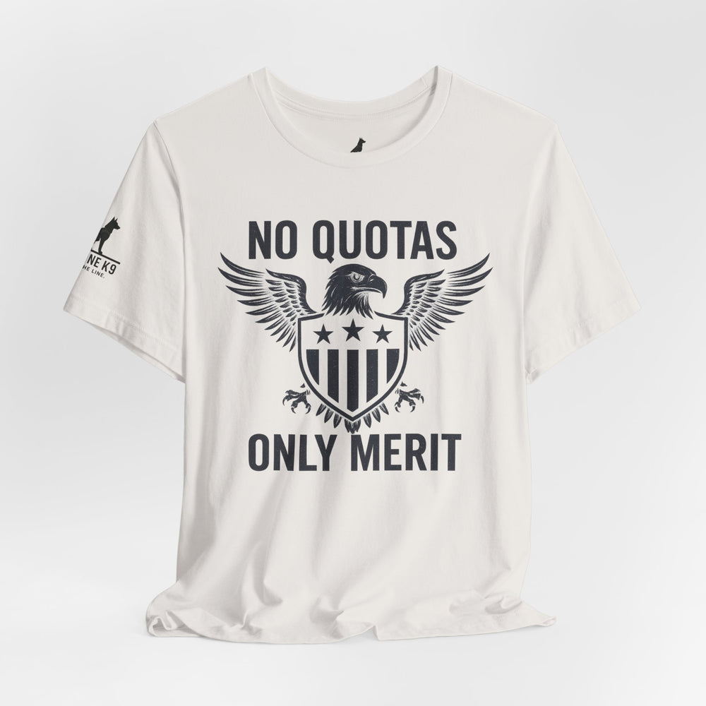 No Quotas, Only Merit – Eagle & Shield Patriot Tee