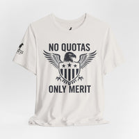 No Quotas, Only Merit – Eagle & Shield Patriot Tee