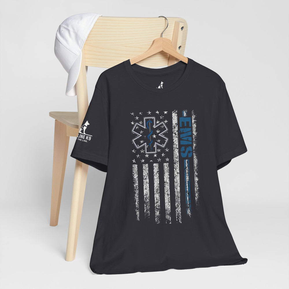 EMS American Flag T-Shirt - Thin White Line