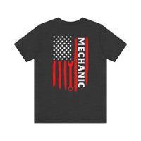 Wrenched & Ready – Mechanic Flag Tee