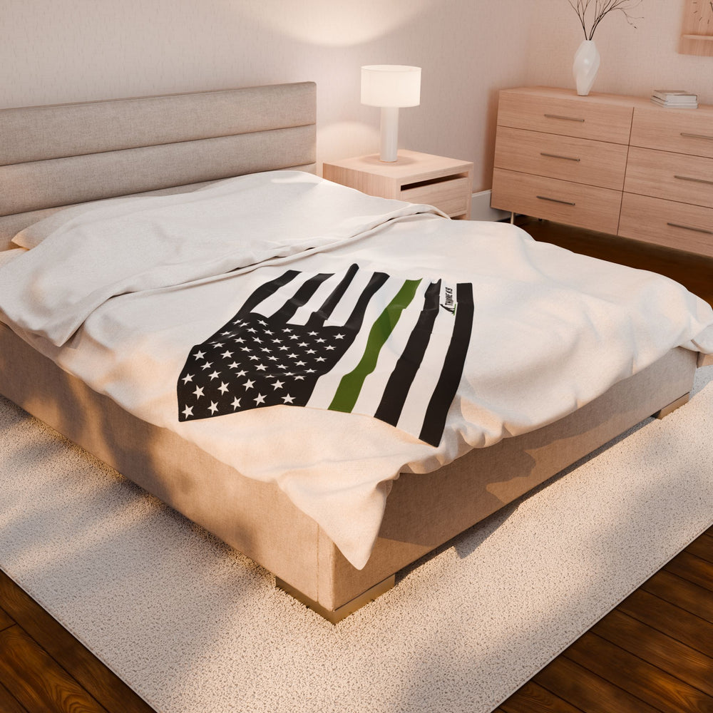 Thin Green Line flag blanket